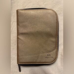 Halston Heritage Metallic Gold Travel Jewelry Case